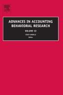 Advances in accounting behavioral research.