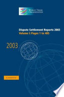 Dispute settlement reports 2003 /