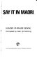 Say it in Māori : Māori phrase book /