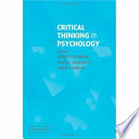 Critical thinking in psychology /