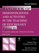 Handbook of demonstrations and activities in the teaching of psychology /
