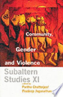 Community, gender and violence /