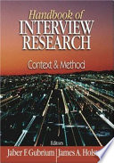 Handbook of interview research : context & method /