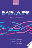 Research methods in the social sciences : an A-Z of key concepts /