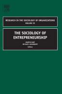 The sociology of entrepreneurship /