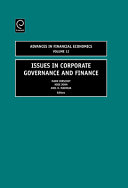 Issues in corporate governance and finance /