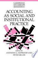 Accounting as social and institutional practice /