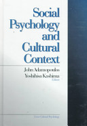 Social psychology and cultural context /