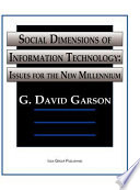 Social dimensions of information technology : issues for the new millennium /