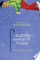 Disability research today : international perspectives /