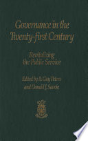 Governance in the Twenty-first Century : revitalizing the public service /