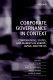 Corporate governance in context : corporations, states, and markets in Europe, Japan, and the US /