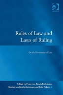 Rules of law and laws of ruling : on the governance of law /