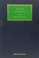 Jowitt's dictionary of English law /