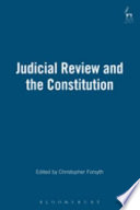 Judicial review and the constitution /