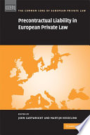 Precontractual liability in European private law /