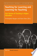 Teaching for learning and learning for teaching : peer review of teaching in higher education /
