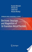 Electronic structure and magnetism of 3d- transition metal pnictides /