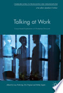 Talking at work : corpus-based explorations of workplace discourse /