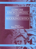 Concise encyclopedia of sociolinguistics /