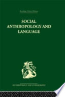 Social anthropology and language /