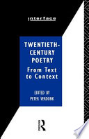 Twentieth-century poetry : from text to context /
