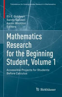Mathematics research for the beginning student.