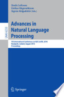 Advances in natural language processing : 7th International Conference on NLP, IceTAL 2010, Reykjavík, Iceland, August 16-18, 2010 : proceedings /