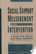 Social support measurement and intervention : a guide for health and social scientists /