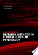 A handbook of research methods for clinical and health psychology /