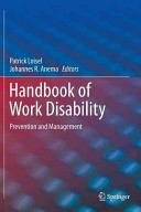 Handbook of work disability : prevention and management /