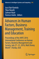 Advances in human factors, business management, training and education : proceedings of the AHFE 2016 International Conference on Human Factors, Business Management and Society, July 27-31, 2016, Walt Disney World®, Florida, USA /