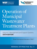 Operation of municipal wastewater treatment plants.