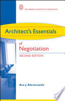 Architect's essentials of negotiation /