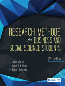 Research methods for business and social science students /