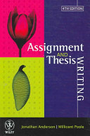 Assignment and thesis writing /
