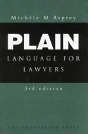 Plain language for lawyers /