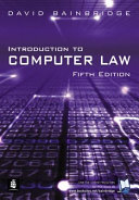 Introduction to computer law /