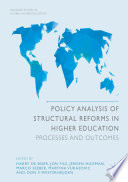 Policy analysis of structural reforms in higher education /
