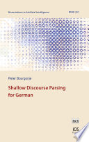 Shallow discourse parsing for German /