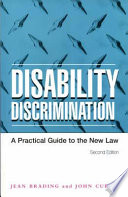 Disability discrimination : a practical guide to the new law /