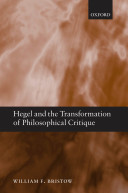 Hegel and the transformation of philosophical critique /