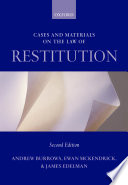 Cases and materials on the law of restitution /