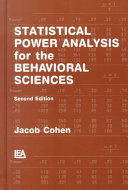 Statistical power analysis for the behavioral sciences /