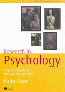 Research in psychology : a practical guide to methods and statistics /