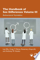 The handbook of sex differences. behavioral variables /