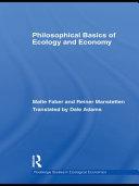 Philosophical basics of ecology and economy /