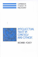 Intellectual trust in oneself and others /