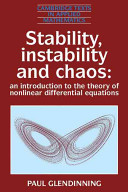 Stability, instability, and chaos : an introduction to the theory of nonlinear differential equations /