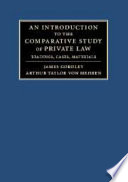 An introduction to the comparative study of private law : readings, cases, materials /
